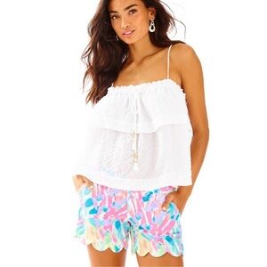 Lilly Pulitzer Sparkling Sands "It's Always Summer Somewhere" Buttercup Short 🏝️